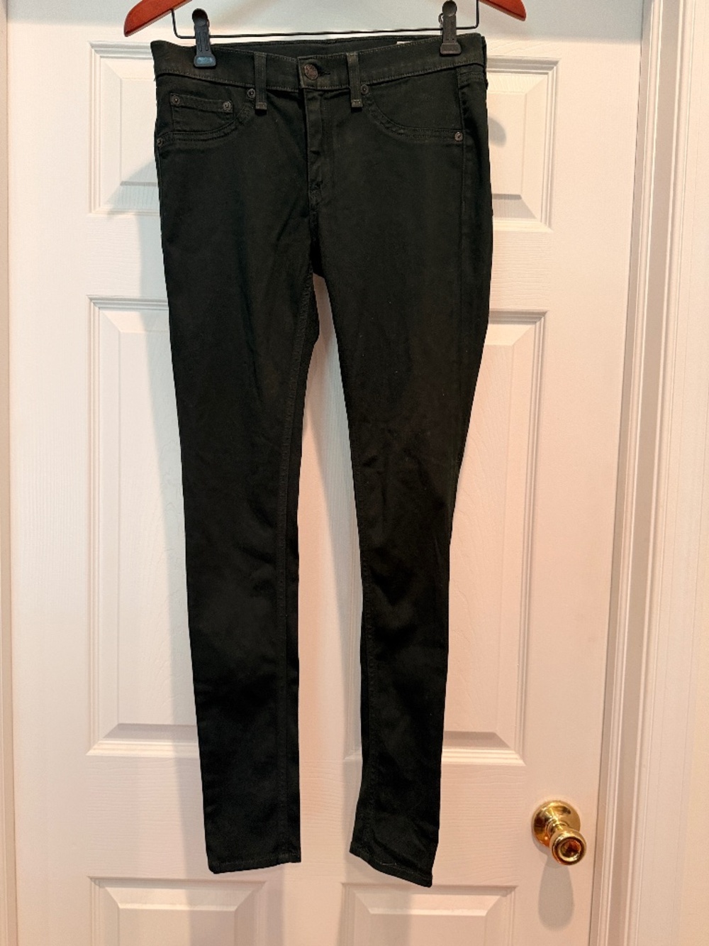 Rag and Bone Dark Green Legging Jeans 27